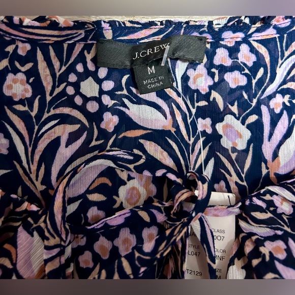 NWT J. Crew Ruffle Blouse Size M - Picture 4 of 5
